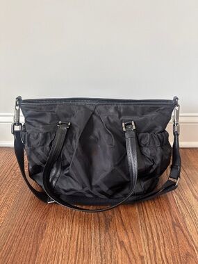 Burberry Nylon with Leather Trim Diaper Bag